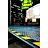 Anti-Slip Tape: Extra-Coarse Abrasive, 36 Grit Size, Striped, Black/Yellow, 2 in x 49 13/64 ft