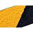 Anti-Slip Tape: Extra-Coarse Abrasive, 36 Grit Size, Striped, Black/Yellow, 2 in x 49 13/64 ft
