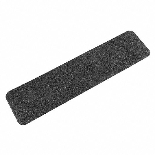 Anti-Slip Tread: Very Coarse, 46 Grit Size, Black, Solid, 6 in x 24 in, 41 mil Tape Thick, 25 PK