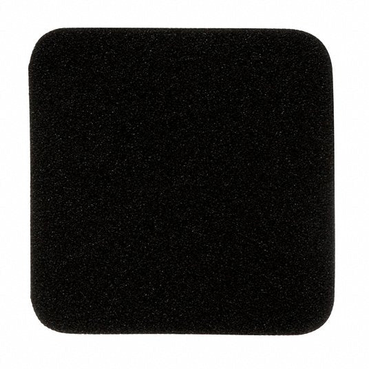 Anti-Slip Tread: Coarse, 60 Grit Size, Black, Solid, 5 1/2 in x 5 1/2 in, 28 mil Tape Thick, 50 PK