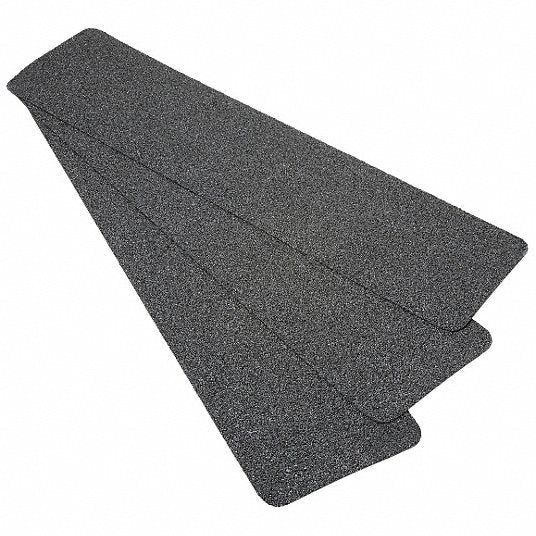 Anti-Slip Tread: Very Coarse, 24 Grit Size, Black, Solid, 6 in x 24 in, 6.7 mil Tape Thick, 25 PK