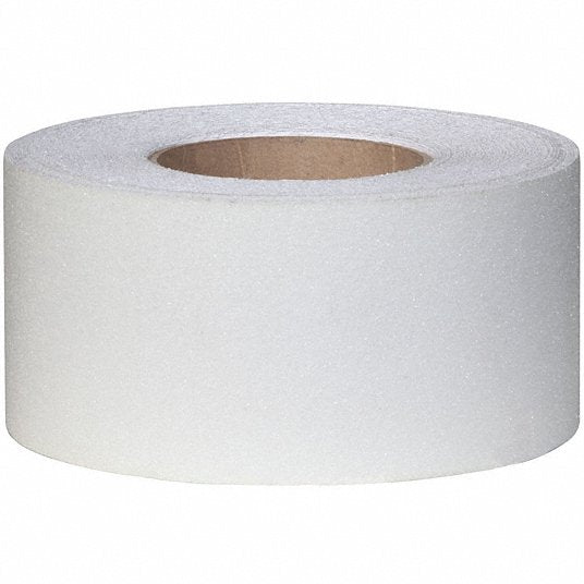 Clear Anti-Slip Tape: Coarse Abrasive, 60 Grit Size, Solid, Clear, 3 in x 60 ft, 21 mil Tape Thick