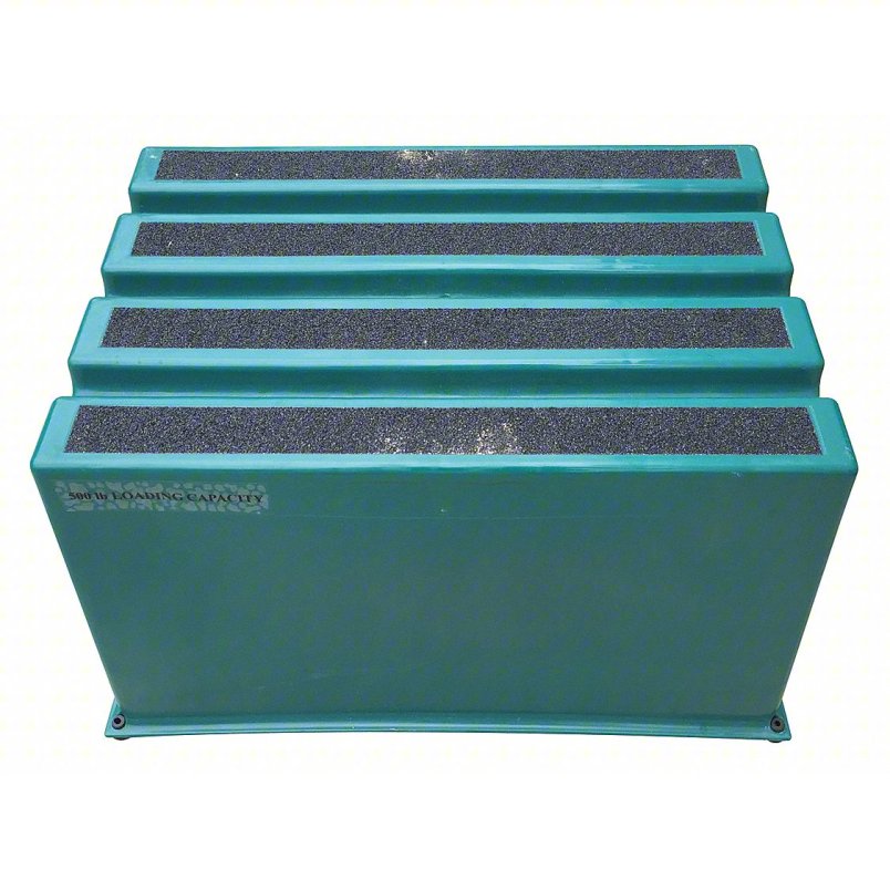 APPROVED VENDOR Step Stool: 1 Steps, 12 in Overall Ht, 500 lb Load Cap, Plastic, 12 in Standing Ht