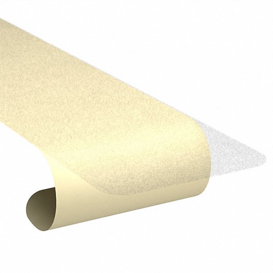 Anti-Slip Tread: Very Coarse, 46 Grit Size, Clear, Solid, 6 in x 24 in, 44 mil Tape Thick, 10 PK