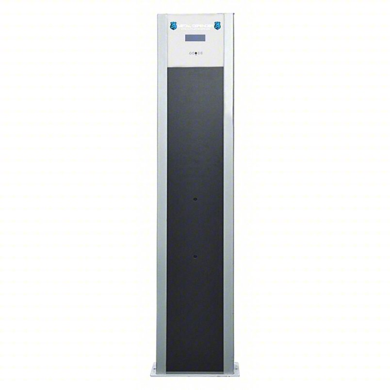 METAL DEFENDER Walk-Through Metal Detector: 10 Zones, 78 1/2 in x 15 1/2 in x 4 3/4 in, Light Alert