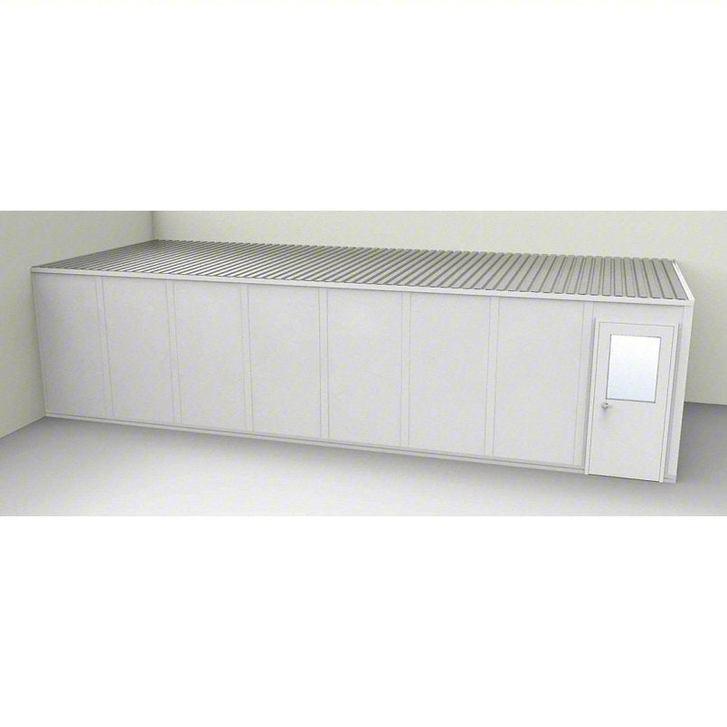 PORTA-FAB Modular In-Plant Office: 32 ft x 12 ft x 8 ft, 2 Walls, Vinyl-Covered Drywall, Gray