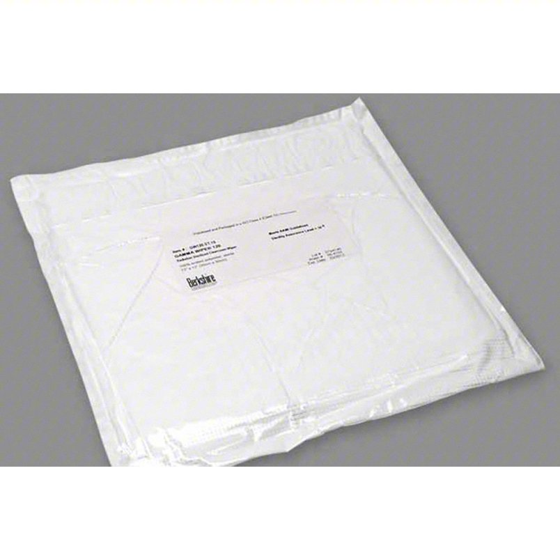 BERKSHIRE Dry Wipe: Soft Pack, ISO 4 (Class 10), Gamma Wipe® 120, 20 Sheets, Polyester, White