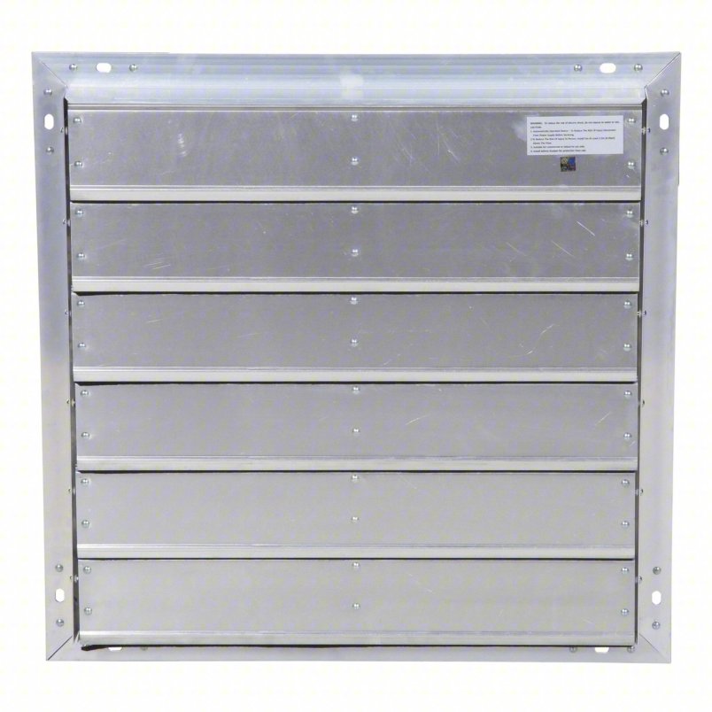 Shutter Mount Exhaust Fan: 18 in Blade, 1 Speed, 1/30 hp, Open Dripproof, 1,877 cfm, 115V AC, 1 ph