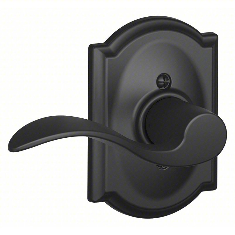 SCHLAGE Door Lockset: Dummy Lever Locksets, Black, ADA Compliant
