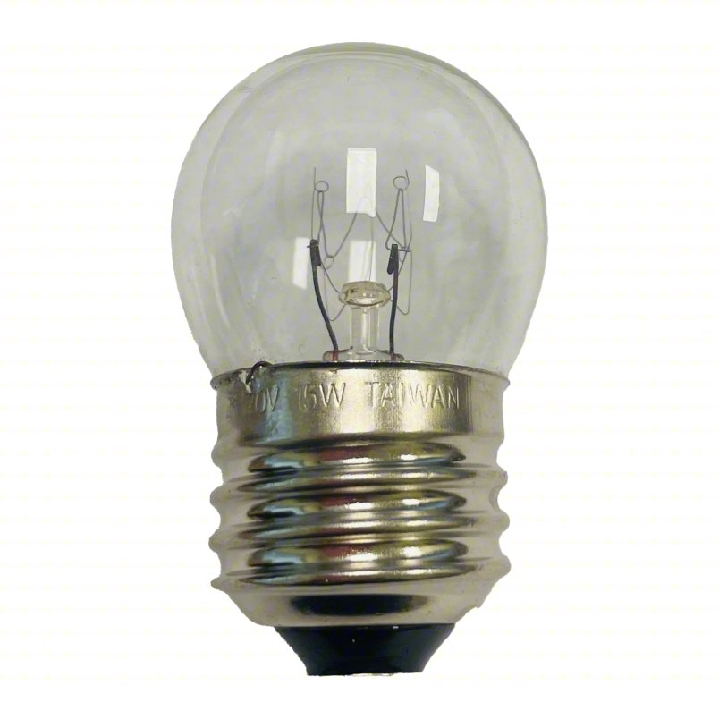 APPROVED VENDOR Incandescent Bulb: Candelabra Screw (E12), Incandescent, (S) Sign, S11, 15 W Watt