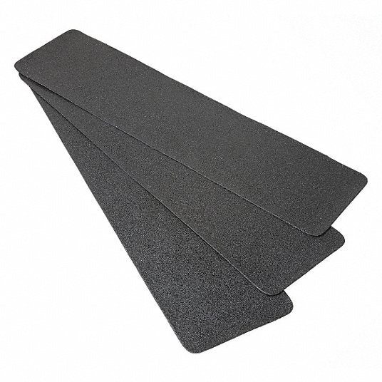 Anti-Slip Tread: Coarse, 60 Grit Size, Black, Solid, 5 1/2 in x 5 1/2 in, 36 mil Tape Thick, 50 PK