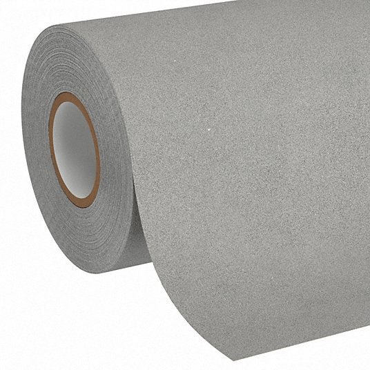Anti-Slip Tape: Non-Abrasive, Solid, Gray, 36 in x 60 ft, 45 mil Tape Thick, Rubber, AbilityOne®