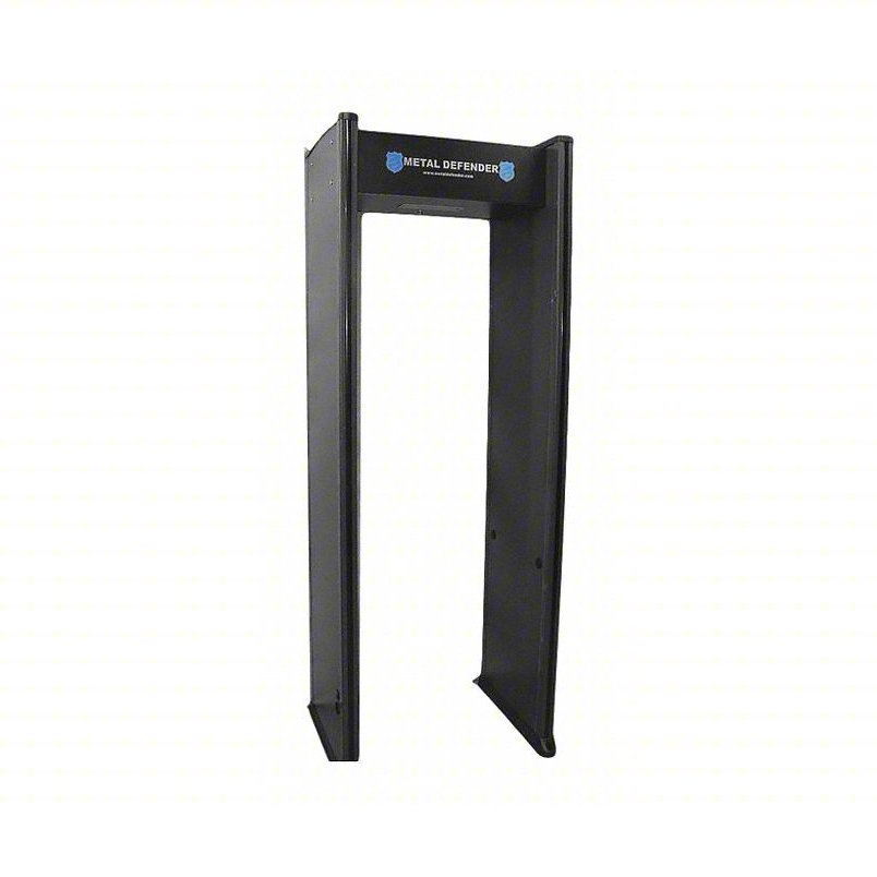 METAL DEFENDER Walk-Through Metal Detector: Metal Defender, 6 Zones, 87 1/2 in x 36 in x 15 1/2 in