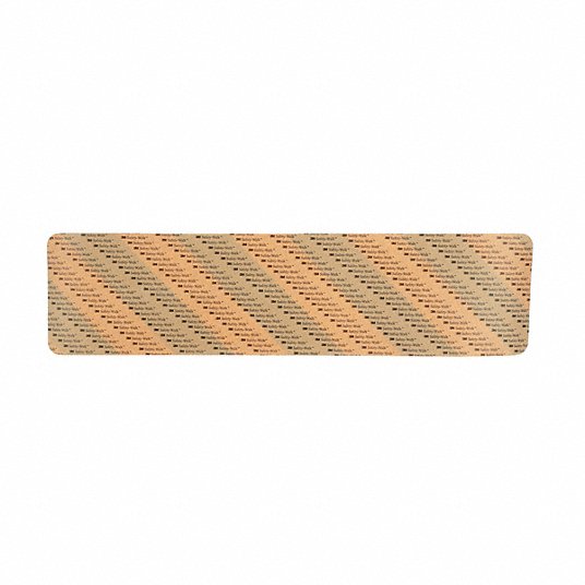 Anti-Slip Tread: Coarse, 60 Grit Size, Black/Yellow, Striped, 6 in x 24 in, 36 mil Tape Thick, 50 PK
