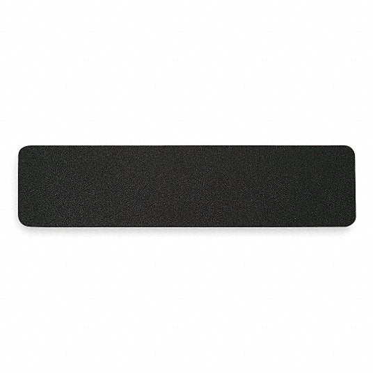 Anti-Slip Tread: Coarse, 60 Grit Size, Black, Solid, 6 in x 24 in, 36 mil Tape Thick, Rubber, 50 PK