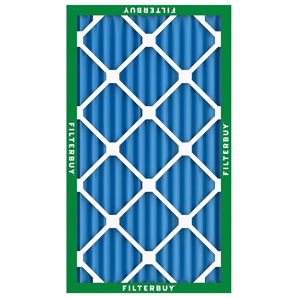 Filterbuy 16x25x2 Air Filter MERV 13 Optimal Defense , Pleated HVAC AC Furnace Air Filters Replacement