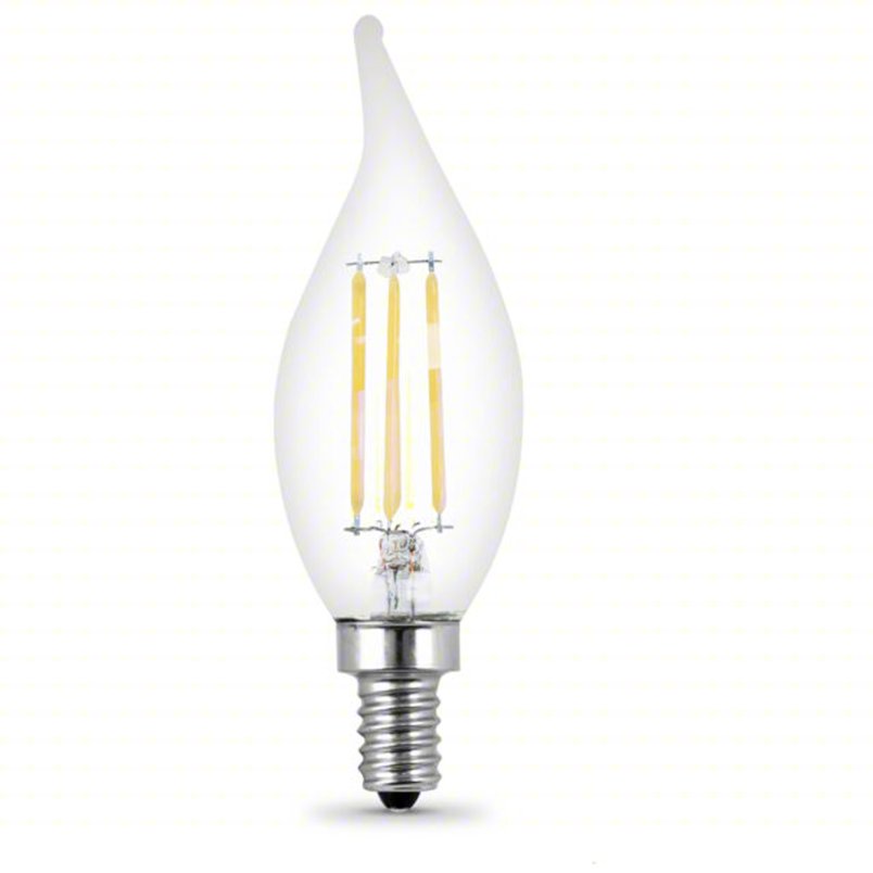 FEIT ELECTRIC Compact LED Bulb: Candelabra Screw (E12), LED, (BA) Bullet Angled, BA10, 3.3 W Watt