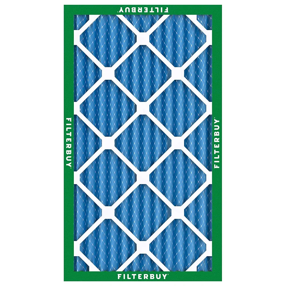 Filterbuy 16x25x2 Air Filter MERV 13 Optimal Defense , Pleated HVAC AC Furnace Air Filters Replacement
