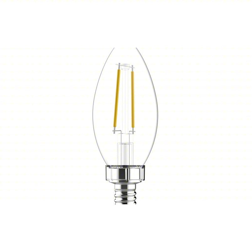 GE LAMPS Compact LED Bulb: Candelabra Screw (E12), LED, (B) Bullet, B10, 3.5 W Watt, 2700K, Clear