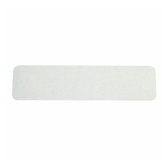 Anti-Slip Tread: Coarse, 50 Grit Size, White, Solid, 6 in x 24 in, 28 mil Tape Thick, Acrylic, 10 PK