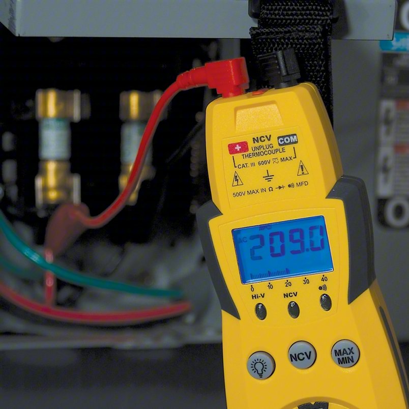 FIELDPIECE Multimeter: TRMS, Waterproof, 3,999, CAT III 600V, CAT III 600V, Compact Multimeter