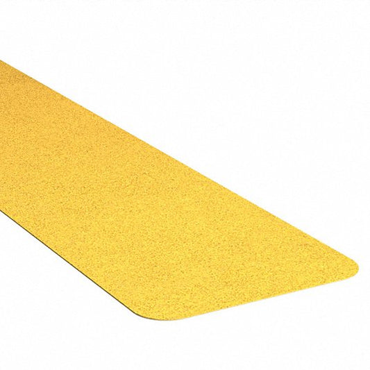 Anti-Slip Tread: Coarse, 60 Grit Size, Yellow, Solid, 6 in x 24 in, 33 mil Tape Thick, 10 PK