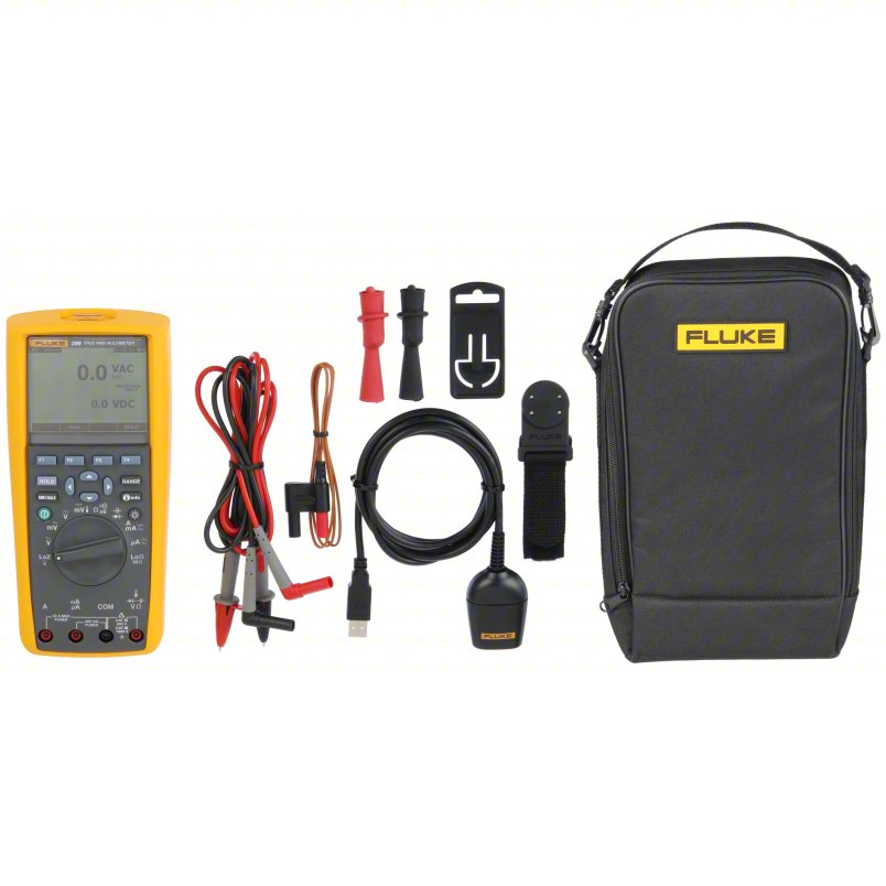FLUKE Digital Multimeter: TRMS, Bluetooth-Compatible /Data Logging, 50,000, FlukeView Forms