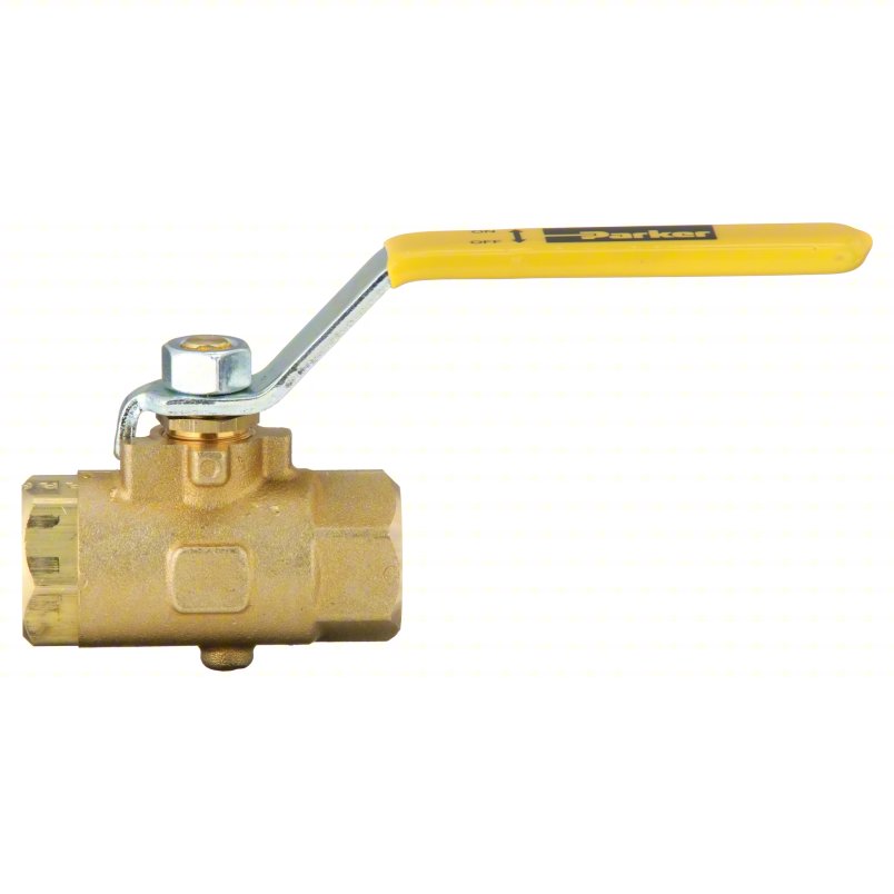 APPROVED VENDOR Manual Two-Way Ball Valve: 3/8 in, Brass, Straight, Female SAE x Female SAE, Lever