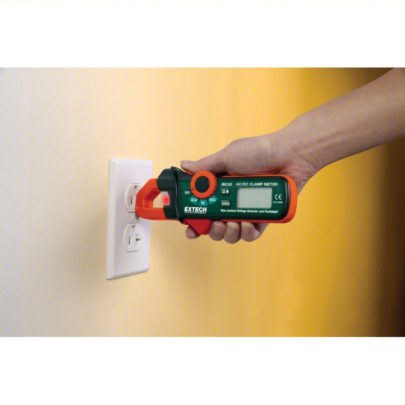 EXTECH Digital Clamp Meter: Clamp-Jaw Jaw, CAT II 600V/CAT III 300V, TRMS, 400 A Max. AC Current