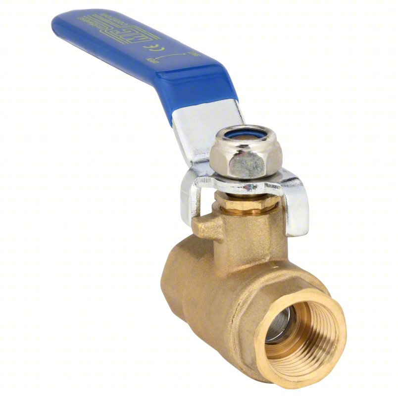 APPROVED VENDOR Manual Two-Way Ball Valve: 3/8 in, Straight, FNPT x FNPT, Full Port Ball Port, Lever
