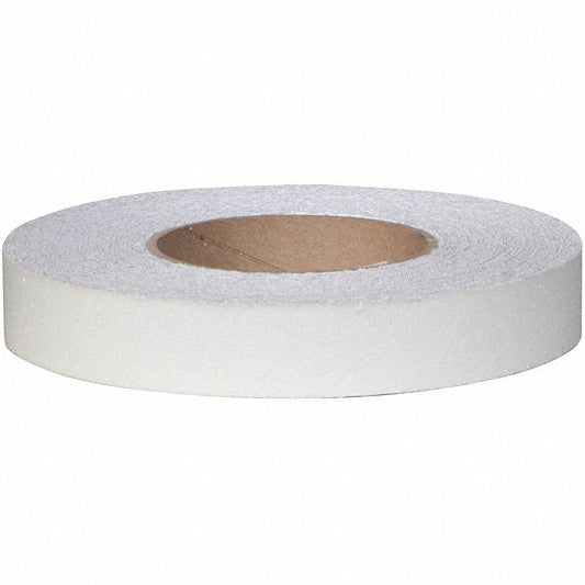 Clear Anti-Slip Tape: Coarse Abrasive, 60 Grit Size, Solid, Clear, 1 in x 60 ft, 21 mil Tape Thick