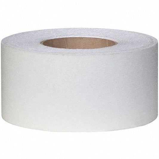 Clear Anti-Slip Tape: Coarse Abrasive, 60 Grit Size, Solid, Clear, 3 in x 60 ft, 21 mil Tape Thick