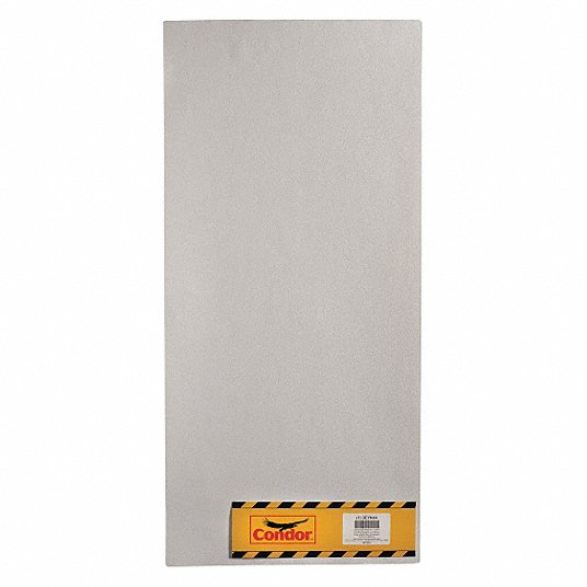 Anti-Slip Tread: Non-Abrasive, White, Solid, 16 in x 33 19/32 in, 27 mil Tape Thick, Acrylic