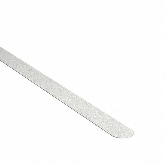 Anti-Slip Tread: Non-Abrasive, White, Solid, 3/4 in x 7 1/2 in, 27 mil Tape Thick, Acrylic, 12 PK