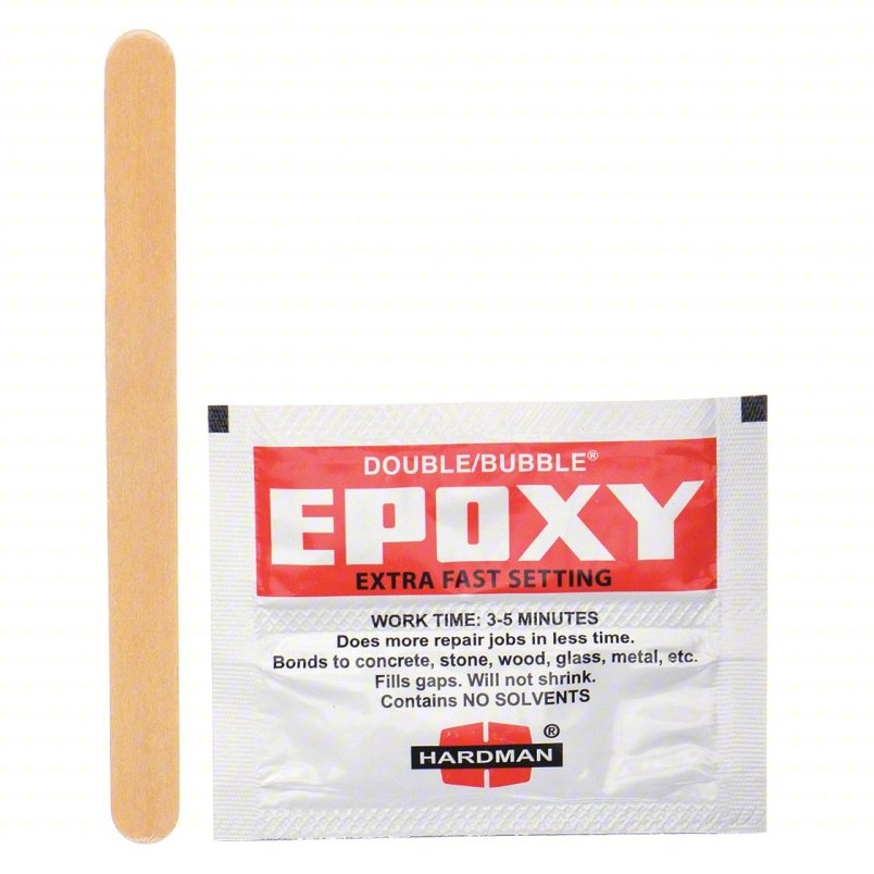 HARDMAN Epoxy Adhesive: Double/Bubble Extra Fast Setting, Ambient Cured, 3.5 g, Packet, 10 PK