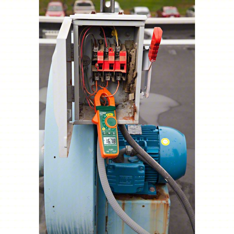EXTECH Digital Clamp Meter: Clamp-Jaw Jaw, CAT II 1000V/CAT III 600V, TRMS, 600 A Max. AC Current