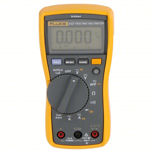FLUKE Digital Multimeter: TRMS, Data Logging, 6,000, CAT III 600V, Proving Unit, CAT III 600V