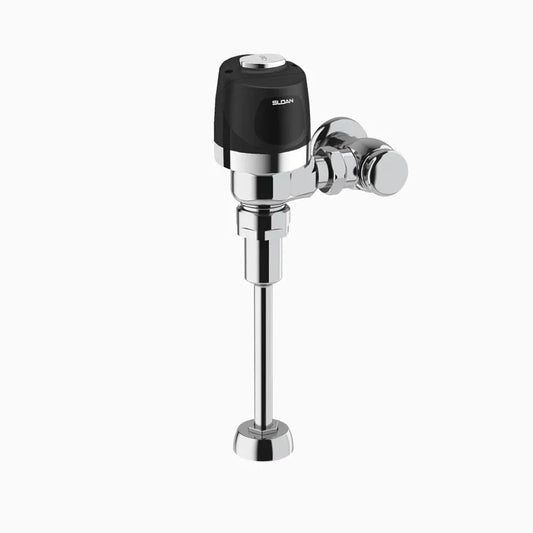 Sloan 8186 Exposed Sensor Urinal Flushometer, 1.0 GPF Flush Valve - Single Flush, Fixture Connection Top Spud, Battery Powered Infrared Sensor, Polished Chrome Finish, 3790013