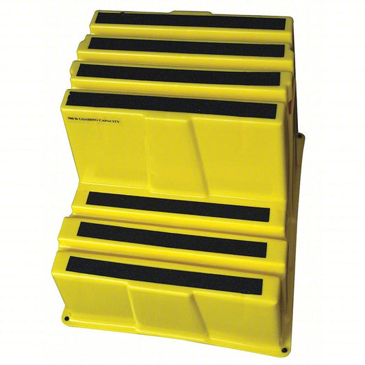 APPROVED VENDOR Step Stool: 2 Steps, 1.6 ft Overall Ht, 500 lb Load Cap, Plastic, 1.6 ft Standing Ht