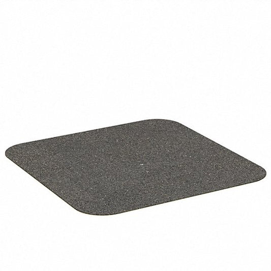 Anti-Slip Tread: Very Coarse, 46 Grit Size, Black, Solid, 5 1/2 in x 5 1/2 in, Acrylic, 50 PK