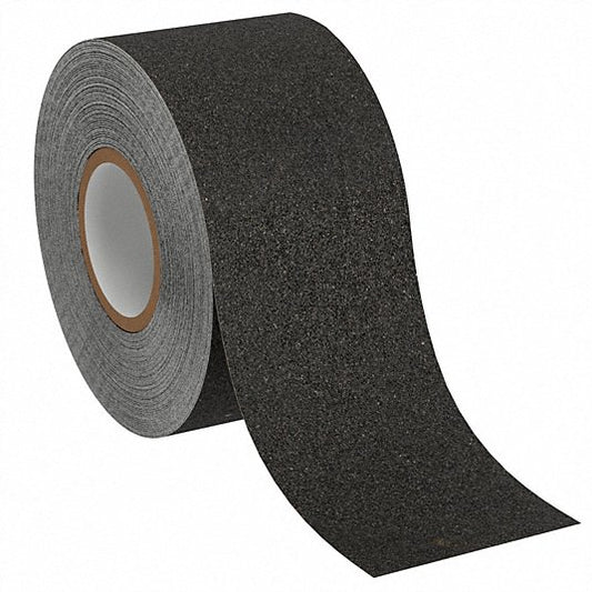 Anti-Slip Tape: Very Coarse, 46 Grit Size, Solid, Black, 2 in x 60 ft, 41 mil Tape Thick, Acrylic