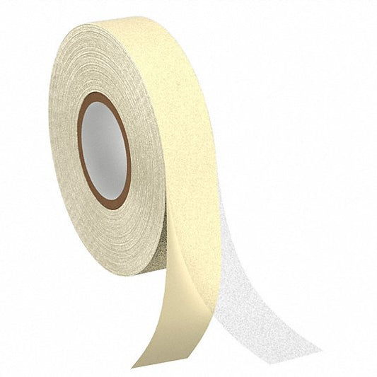Anti-Slip Tape: Fine, 54 Grit Size, Solid, Clear, 1 in x 60 ft, 33 mil Tape Thick, Acrylic, Wooster