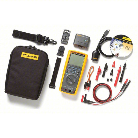 FLUKE Digital Multimeter Kit: TRMS, Bluetooth-Compatible /Data Logging, 50,000, Full Size Multimeter