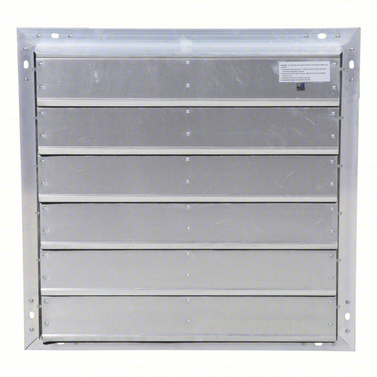 Shutter Mount Exhaust Fan: 18 in Blade, 1 Speed, 1/30 hp, Open Dripproof, 1,877 cfm, 115V AC, 1 ph
