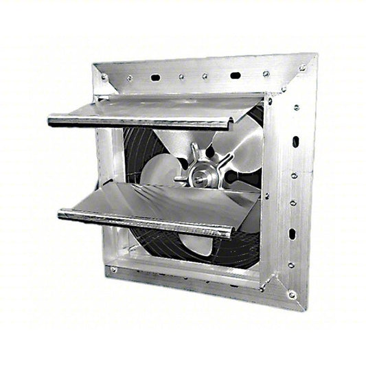 Shutter Mount Exhaust Fan: 7 in Blade, Variable Speed, 1/25 hp, Totally Enclosed Air Over, 254 cfm