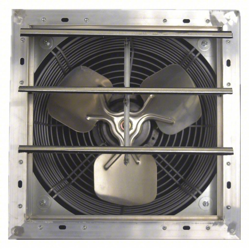 Shutter Mount Exhaust Fan: 12 in Blade, Variable Speed, 1/15 hp, Totally Enclosed Air Over, 884 cfm