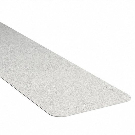 Anti-Slip Tread: Coarse, 50 Grit Size, White, Solid, 6 in x 24 in, 28 mil Tape Thick, Acrylic, 10 PK