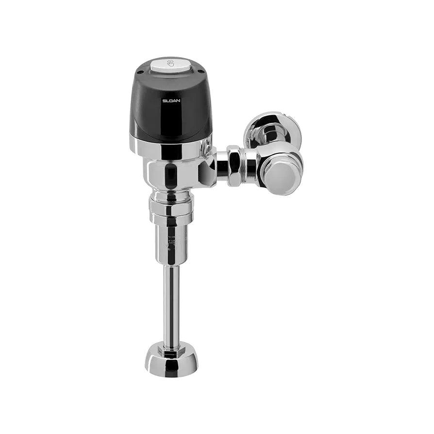 Sloan 8186 Exposed Sensor Urinal Flushometer, 1.0 GPF Flush Valve - Single Flush, Fixture Connection Top Spud, Battery Powered Infrared Sensor, Polished Chrome Finish, 3790013