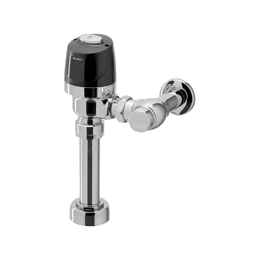 Sloan 8111 Exposed Sensor Water Closet Flushometer, 1.6 GPF Flush Valve - Infrared Sensor with Courtesy Flush Override Button, Battery Powered, 3790011