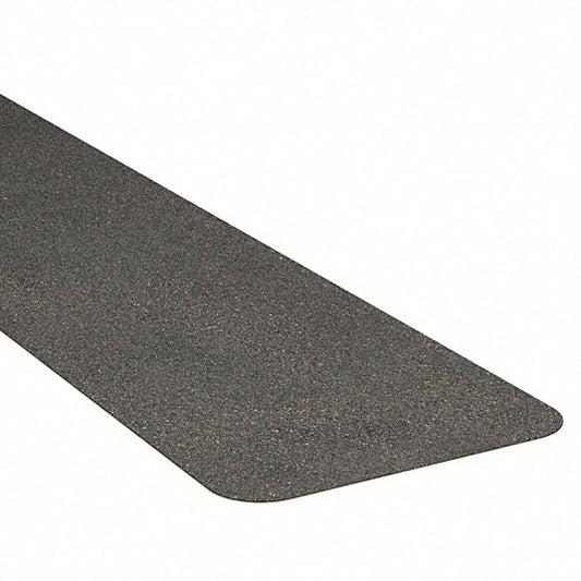 Anti-Slip Tread: Coarse, 60 Grit Size, Black, Solid, 6 in x 24 in, 80 mil Tape Thick, Rubber